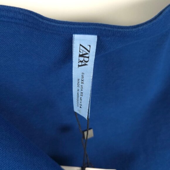 NWT ZARA Blue Bandeau Denim Strapless SEXY Stretch Mini Dress 6929/204 Size XS - Picture 9 of 16